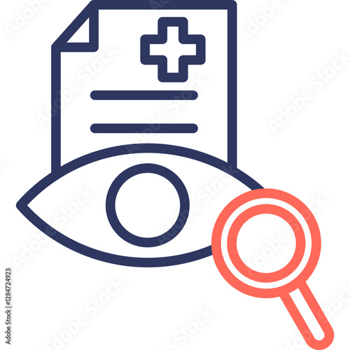 Vision Test line color icon