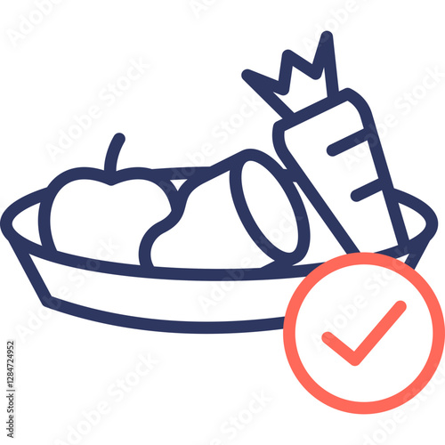 Healthy Food line color icon
