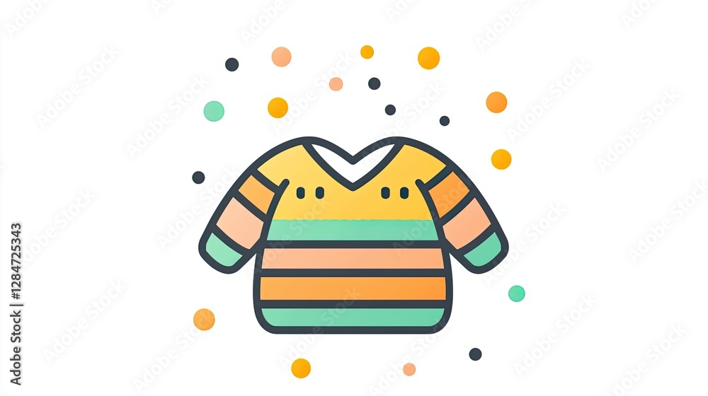 Colorful Striped Sweater Illustration With Vibrant Hues and Playful Design Elements in a Stylish and Modern Aesthetic Colorful Striped Sweater Illustration With Vibrant Hues and Playful Design Elements in a Stylish and Modern Aesthetic