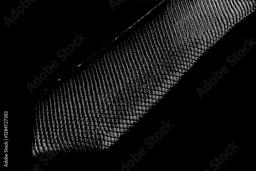 Close-up of a Black Snake-Print Tie