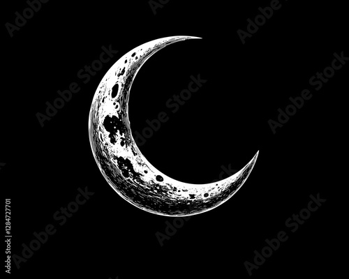 Crescent Moon Illustration