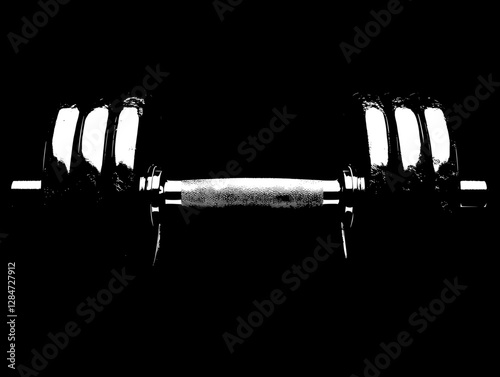Black Dumbbell - Fitness Equipment