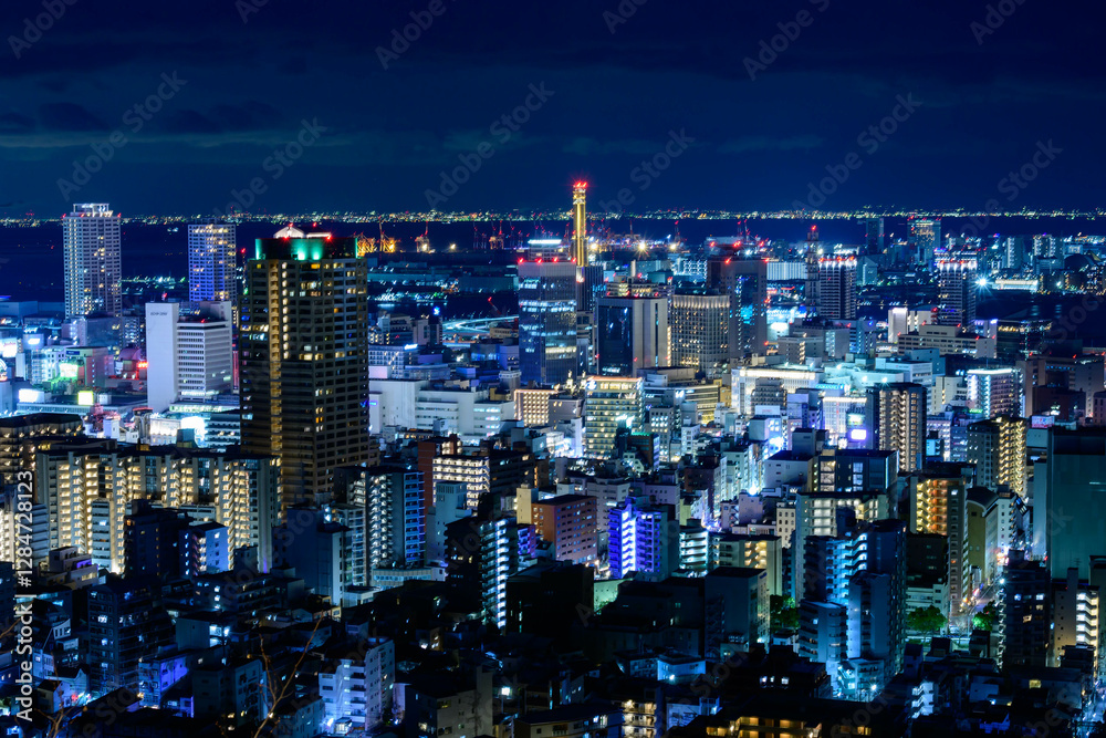 神戸の高台ビーナスブリッジからの夜景 神戸の高台ビーナスブリッジからの夜景