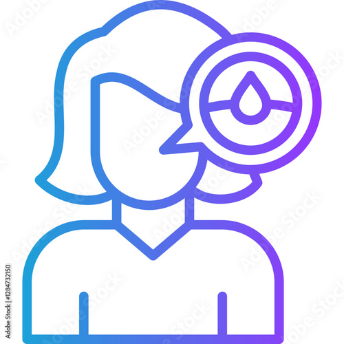 Skin Check line gradient icon