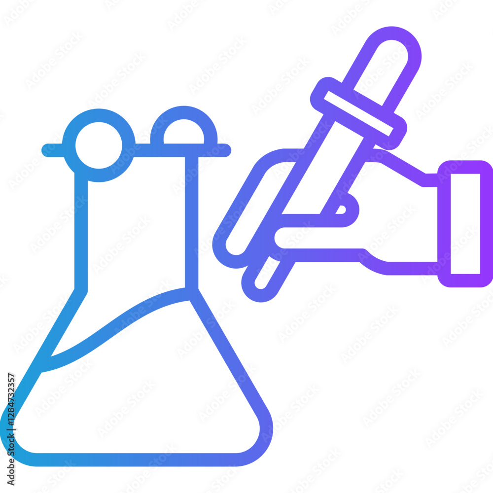 Blood Sample line gradient icon Blood Sample line gradient icon