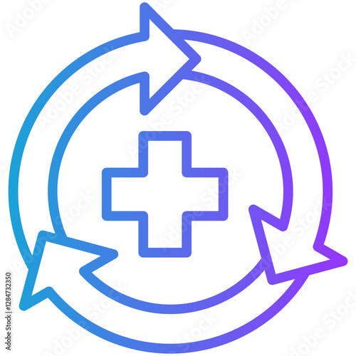 Recover line gradient icon