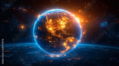 Stunning Visualization of Earth in Space