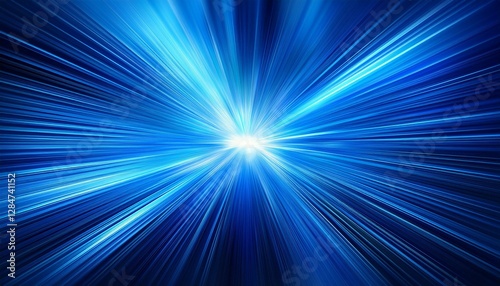 Blue Radiant Light Burst - Abstract Dynamic Energy Background in Vibrant Blue Tones