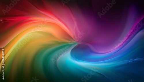 abstract clowing background with multicolored blurred gradients moving on dark