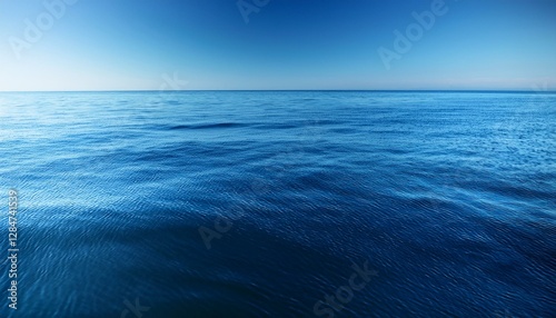 the image is of a calm body of water with a blue color