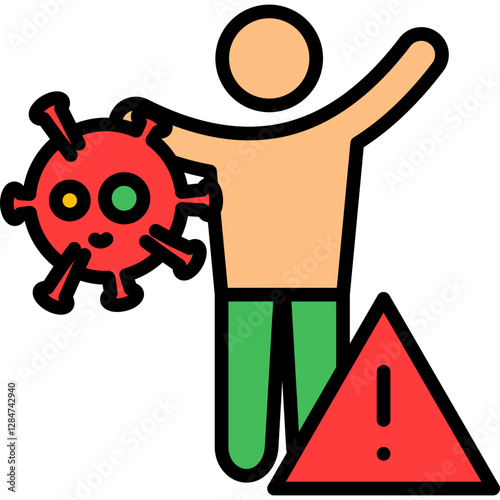 Symptoms lineal color icon