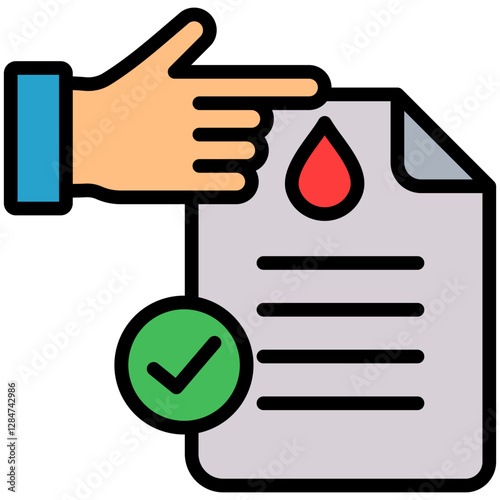 Diabetes Test lineal color icon