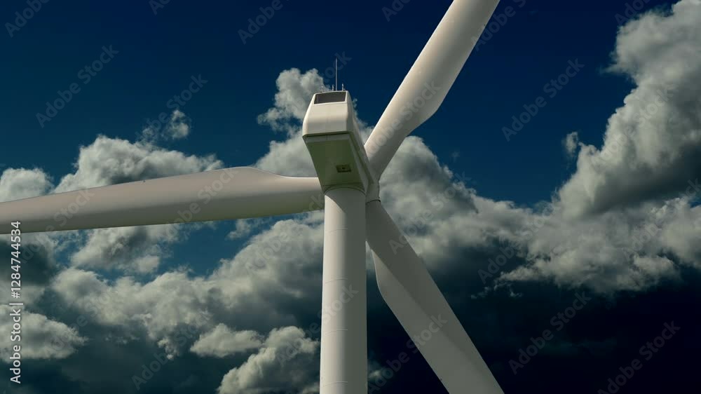 Wind Turbines Towering in Heavenly Dramatic Scenes Wind Turbines Towering in Heavenly Dramatic Scenes