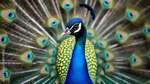 close up of peacock