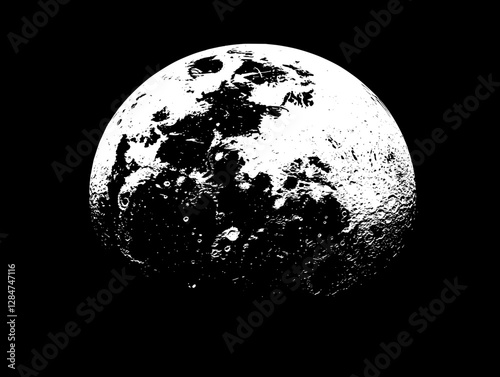 Detailed Moon Surface - Celestial Beauty