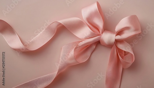 Decorative pink ribbon with bow for gifts and special occasions
