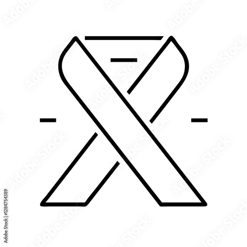 Symbolic ribbon representing awareness, mental health advocacy