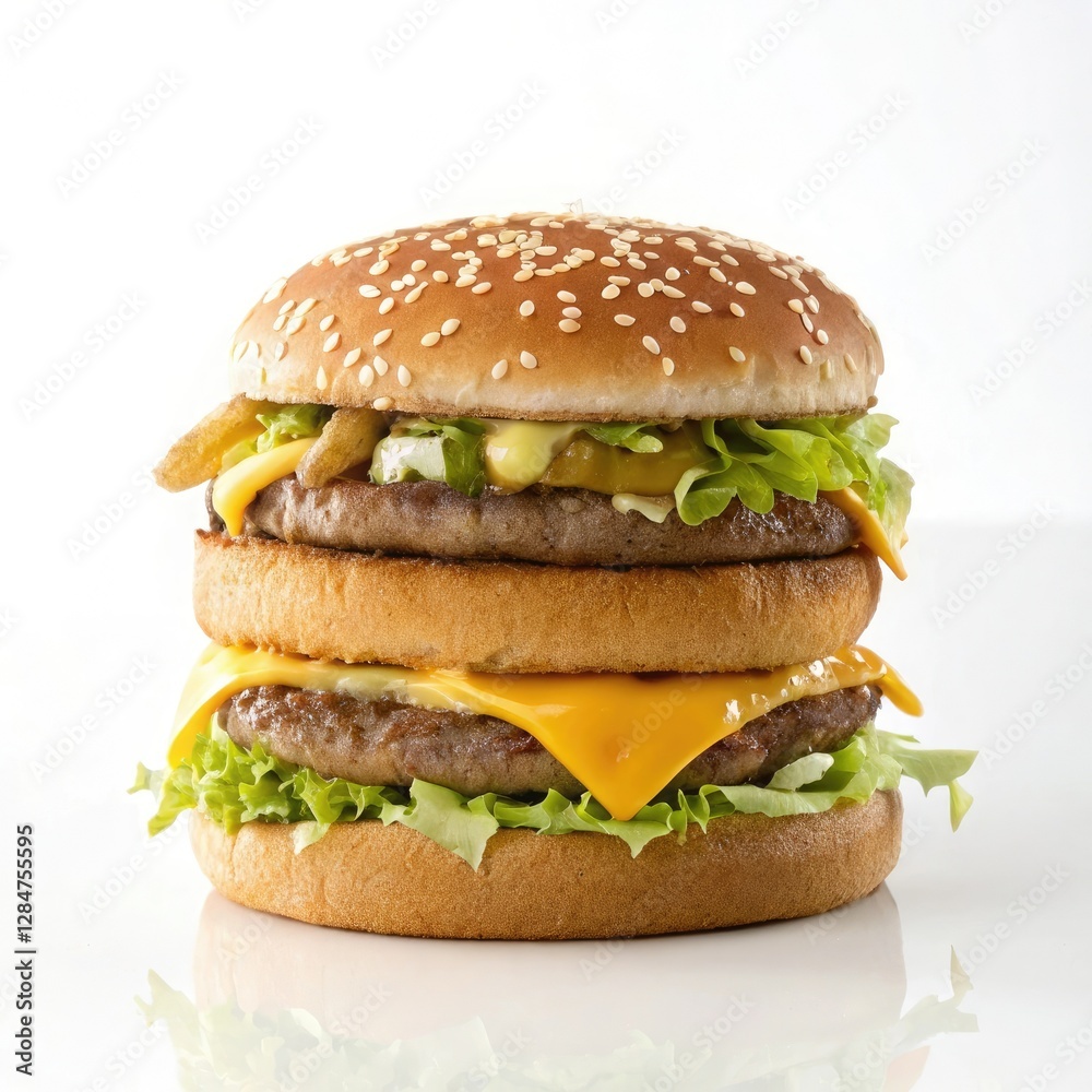 hamburger on a white background hamburger on a white background