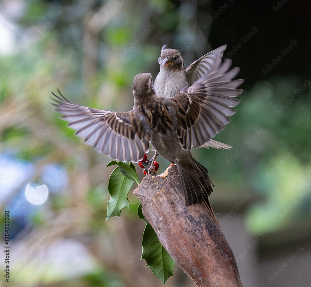 Sparrow fights leave spectacular acrobatics!