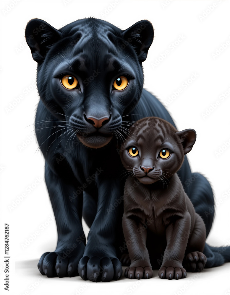 Obraz premium Shadow of the Jungle: The Mysterious Panther