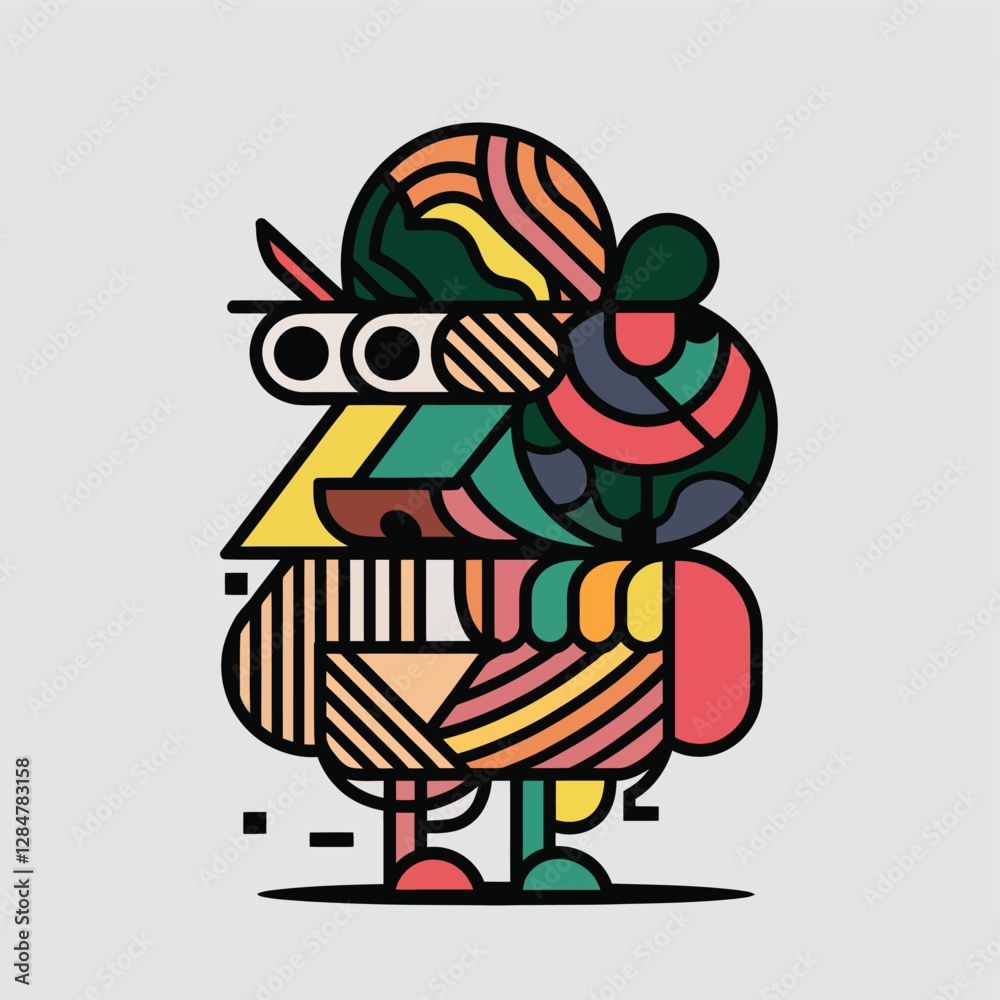 Fototapeta premium 2d vector illustration for cartoon character design for kids and comic book stickers printing and cartoon movie 
