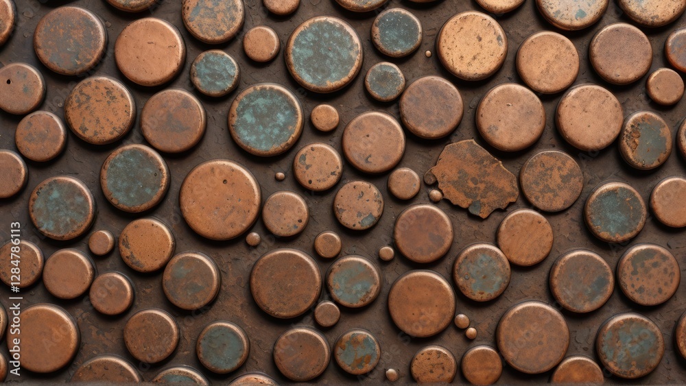 Textured copper background with an abstract, organic, stone-like pattern. Warm, earthy tones with a rustic, natural feel. Perfect for backgrounds, textures, or design elements. Textured copper background with an abstract, organic, stone-like pattern. Warm, earthy tones with a rustic, natural feel. Perfect for backgrounds, textures, or design elements.