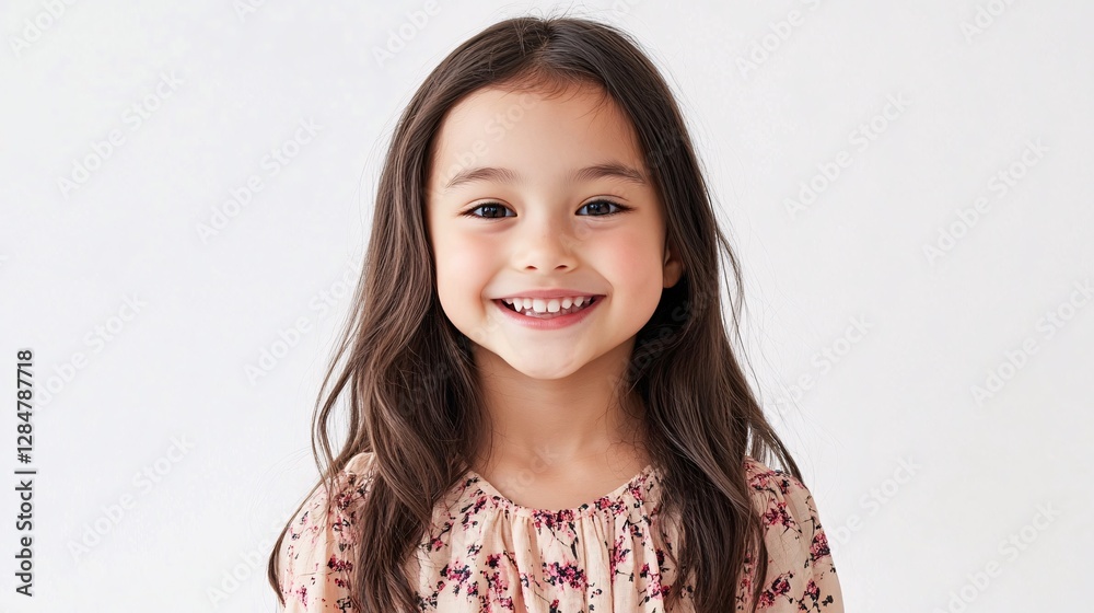 Portrait of a Happy Little Girl with a Bright Smile Portrait of a Happy Little Girl with a Bright Smile