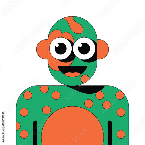 2d vector illustration for cartoon character design for kids and comic book stickers printing and cartoon movie 
