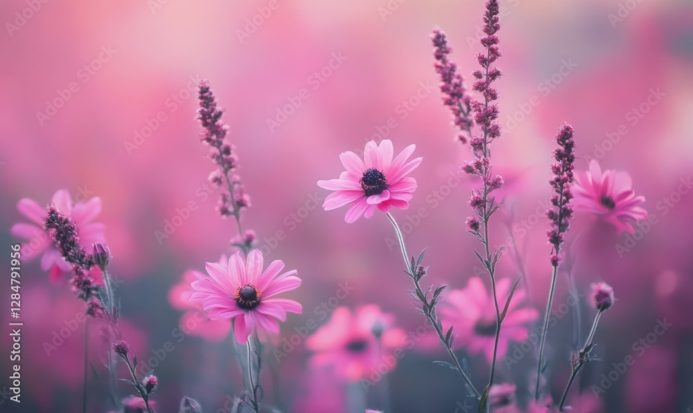Naklejka premium Beautiful Pink flowers background