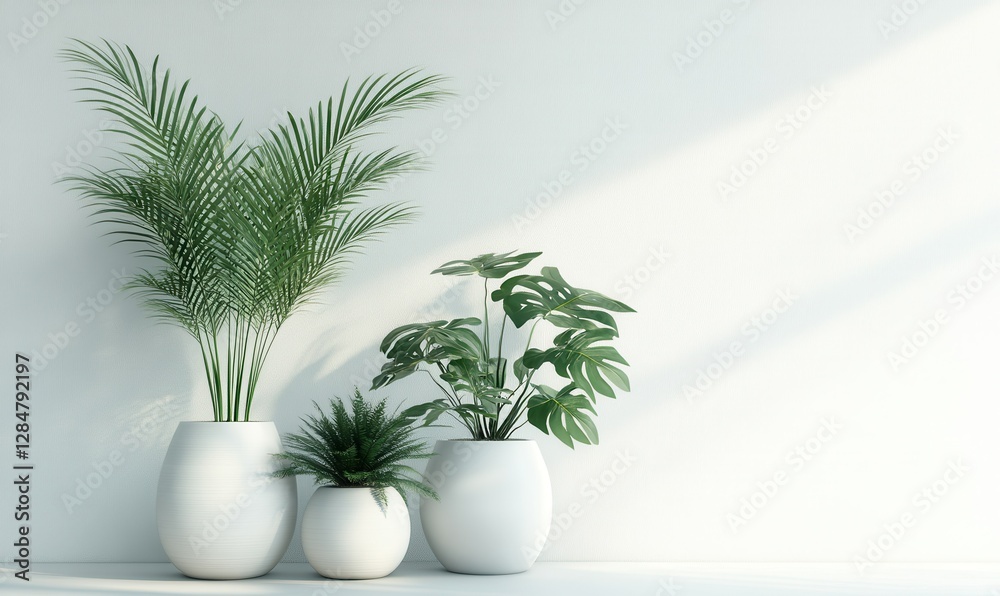 Clean modern design featuring plants in minimalist pots, symbolizing wellness and eco-friendly living. Clean modern design featuring plants in minimalist pots, symbolizing wellness and eco-friendly living.