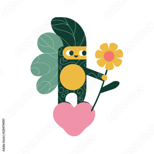 2d vector illustration for cartoon character design for kids and comic book stickers printing and cartoon movie 

