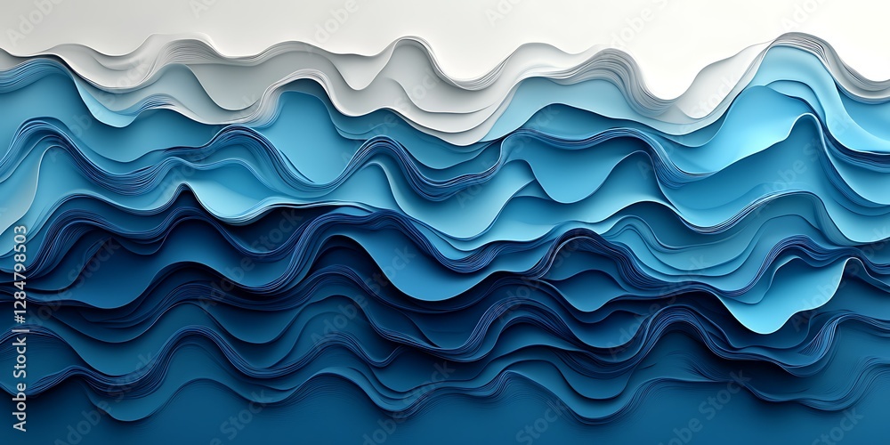 Fototapeta premium Abstract layered wavy design (3)