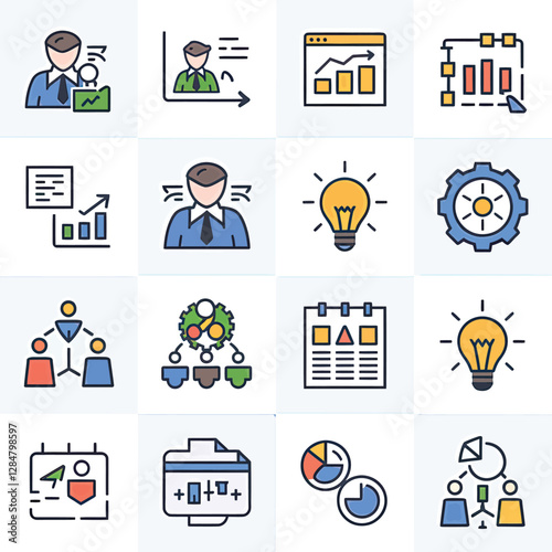 illustrations vector icon for DIGITAL marketing Economy business tools and info graph electronic charts with data analysis 
