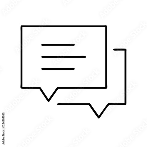 Communication symbols representing dialogue and connection, interaction