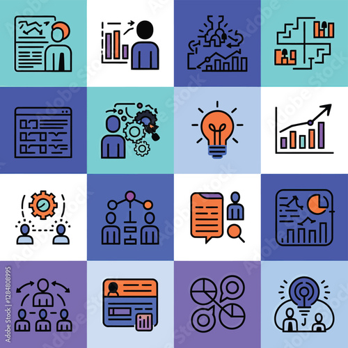 illustrations vector icon for DIGITAL marketing Economy business tools and info graph electronic charts with data analysis 
