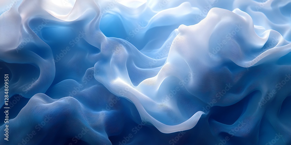 Obraz premium Blue and White Fabric Texture