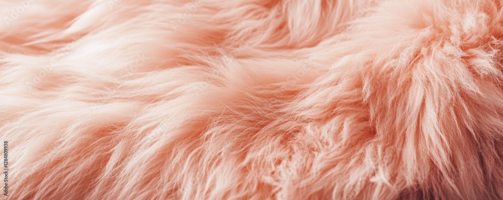 Soft pink fluffy faux fur texture close-up with gentle wavy patterns Soft pink fluffy faux fur texture close-up with gentle wavy patterns