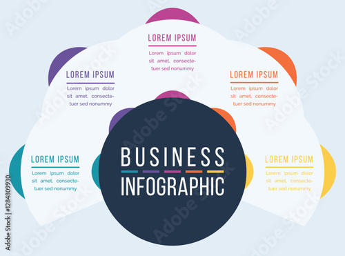Infographic business design 5 options