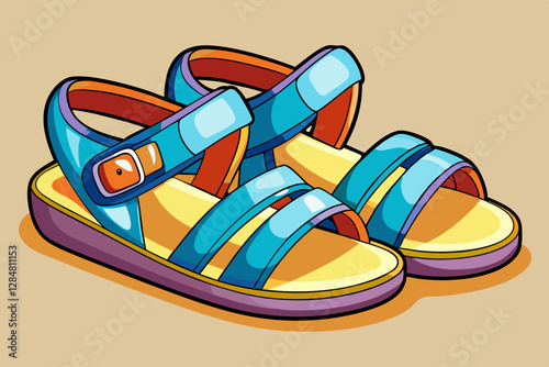 vector of Simple sandals
