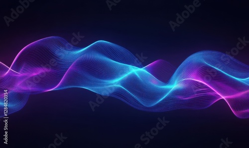 Wallpaper Mural Glowing blue and purple digital lights creating a dynamic abstract pattern, symbolizing the future of technology. Torontodigital.ca