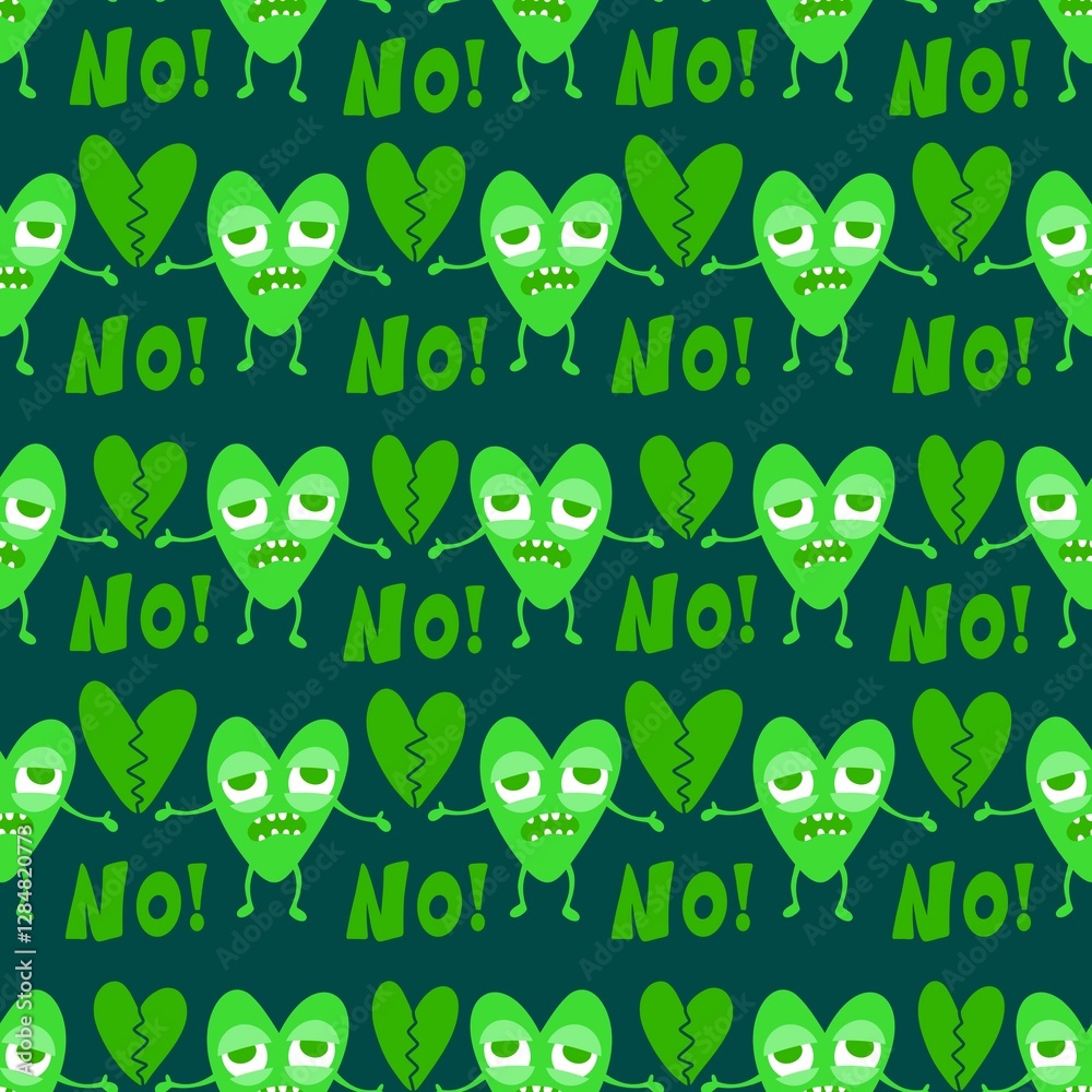 Obraz premium Winter hearts anti 14 February seamless valentines love pattern for wrapping paper and fabrics and linens and kids clothes print