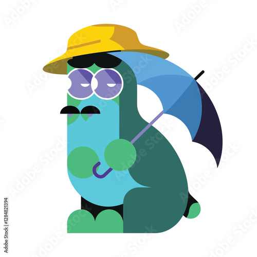 2d vector illustration for cartoon character design for kids and comic book stickers printing and cartoon movie 
