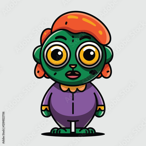 2d vector illustration for cartoon character design for kids and comic book stickers printing and cartoon movie 

