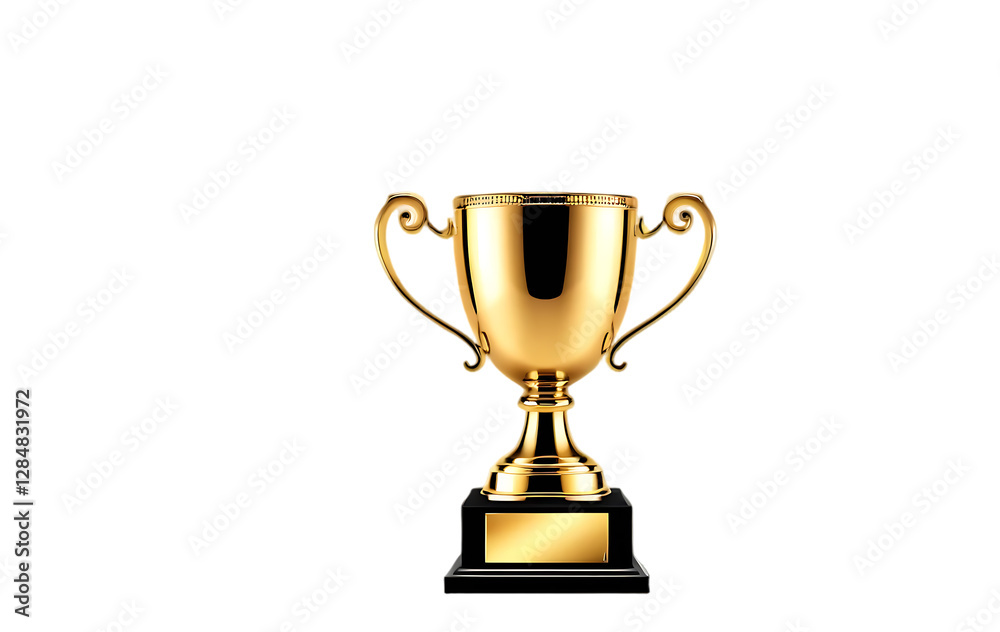 Gold trophy cup with a shiny isolated on a white or transparent background, png. Gold trophy cup with a shiny isolated on a white or transparent background, png.