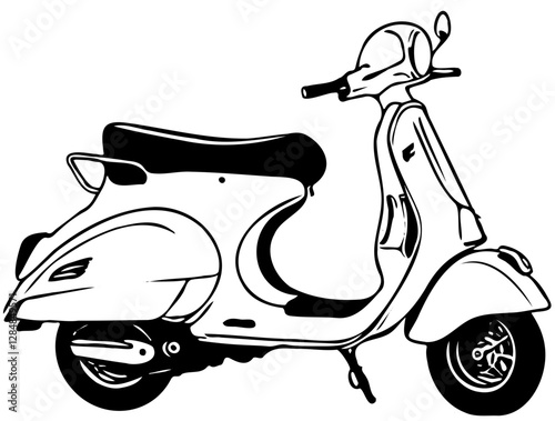 scooter silhouette on a white background