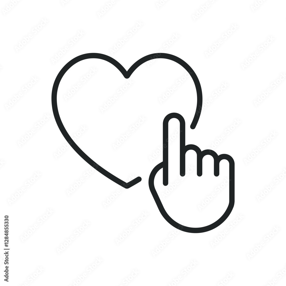 Favorite thin line icons. Editable stroke and Perfect pixel on transparent background