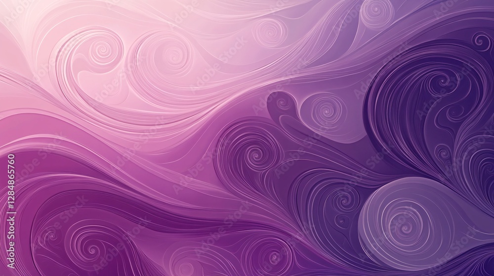 Gradient from rich plum to soft lavender with swirling abstract patterns running across. Gradient from rich plum to soft lavender with swirling abstract patterns running across.