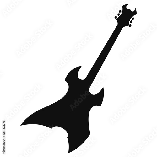 electric guitar death metal vector illustration