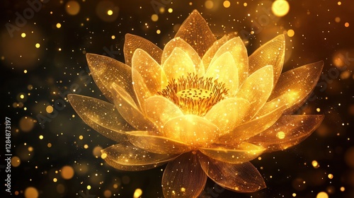 radiant spiritual flower with rays of light, Magic flower, enlightenment or meditation and universe, magic scene, abstract illustration