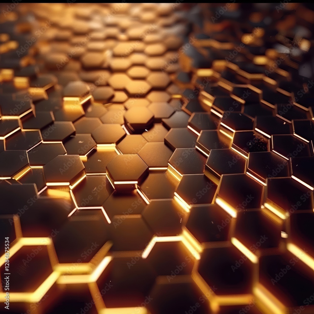 Black backdrop filled with a well-organized hexagonal grid pattern, embodying geometric precision and minimalist appeal. Black backdrop filled with a well-organized hexagonal grid pattern, embodying geometric precision and minimalist appeal.